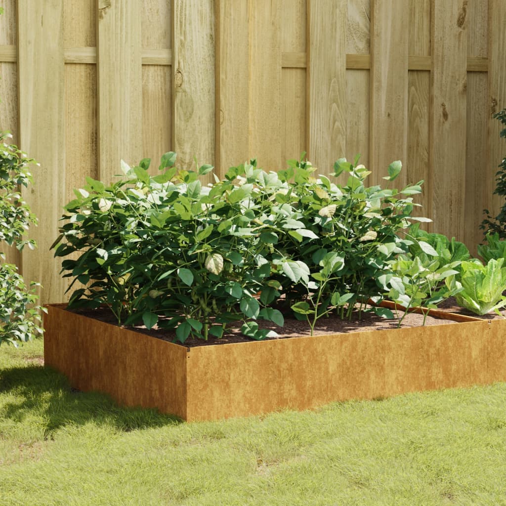 Garden Raised Bed 100x100x41 cm Corten Steel - Casper Homes