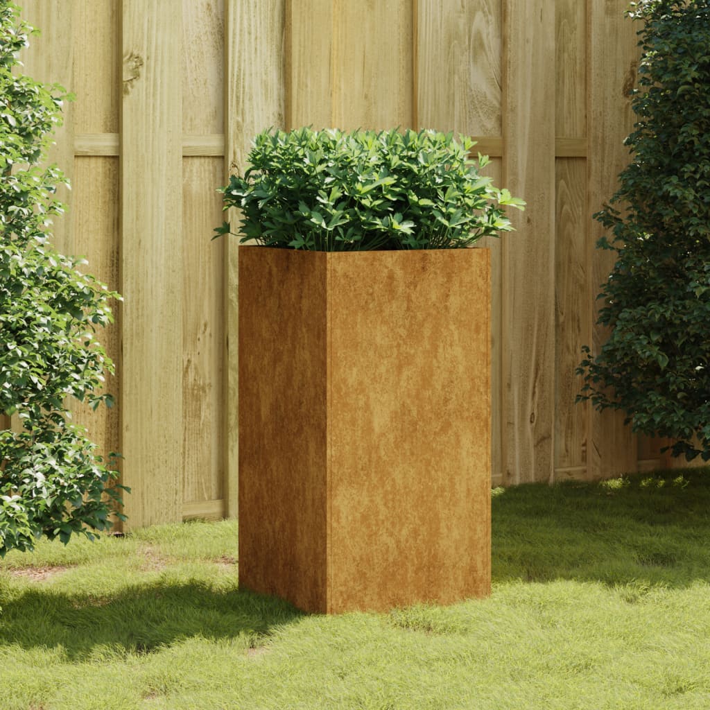 Planter 40x40x80 cm Corten Steel - The Home Maker