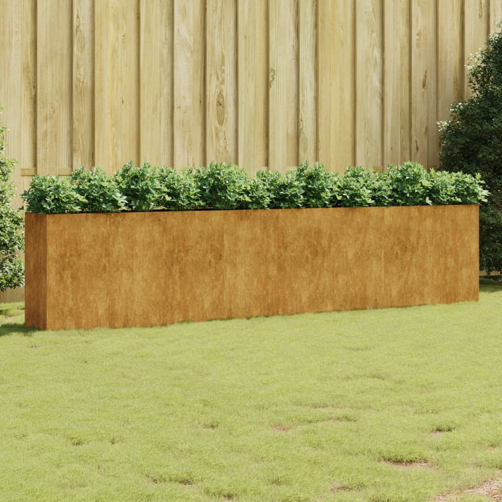 Garden Raised Bed 360x40x80 cm Corten Steel - All Things Good