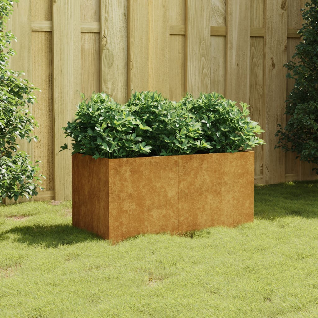 Planter 80x40x40 cm Corten Steel - The Home Maker