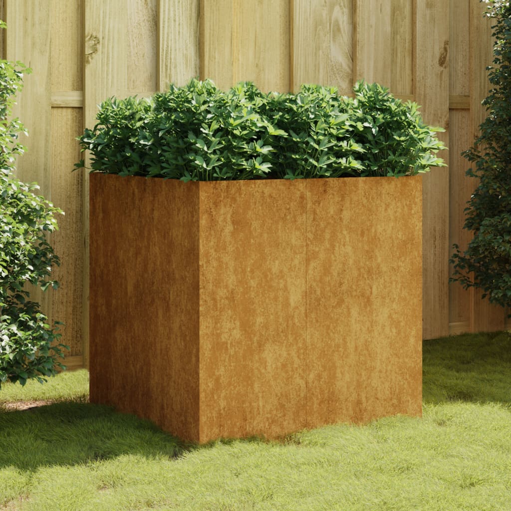 Planter 80x80x80 cm Corten Steel - Style and Chic