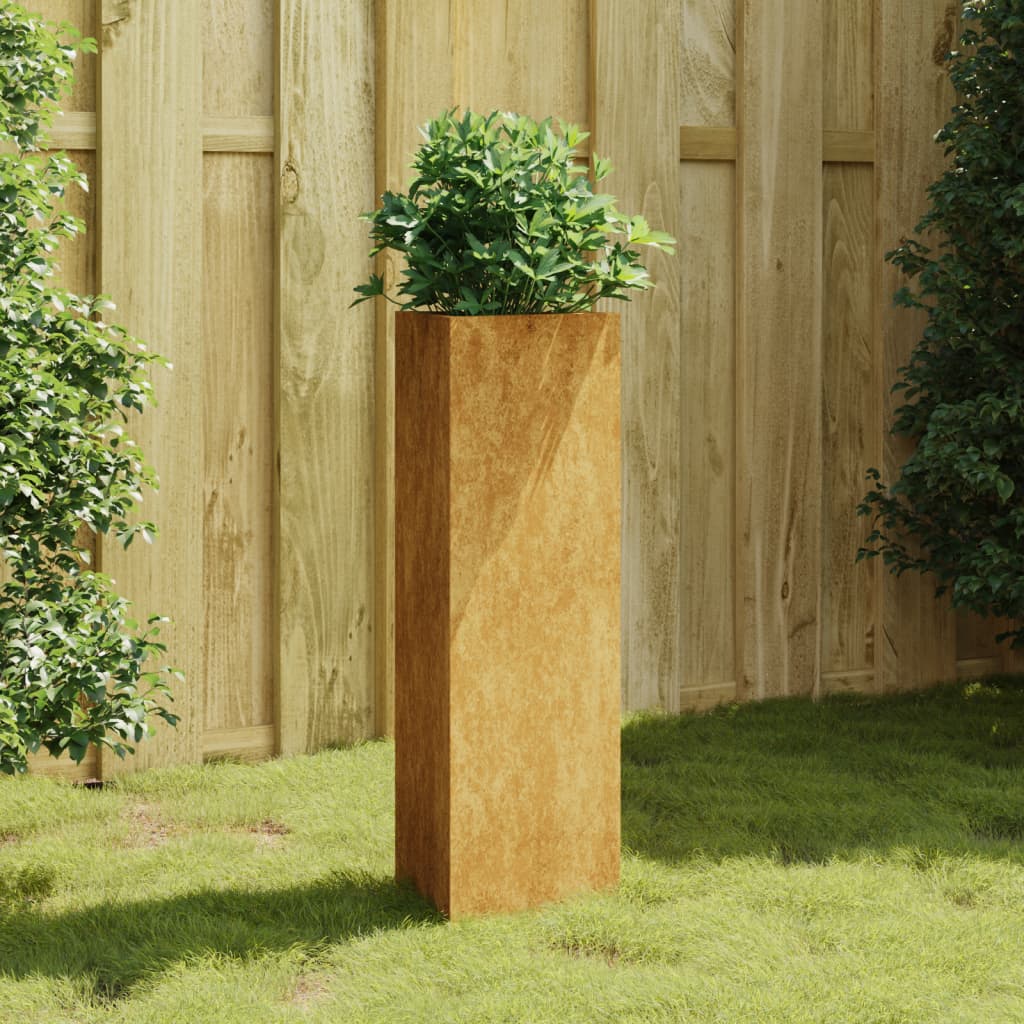 Garden Planter 30x26x75 cm Corten Steel - The Home Maker