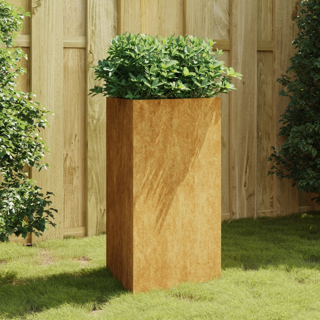 Garden Planter 50x43x75 cm Corten Steel - The Home Maker