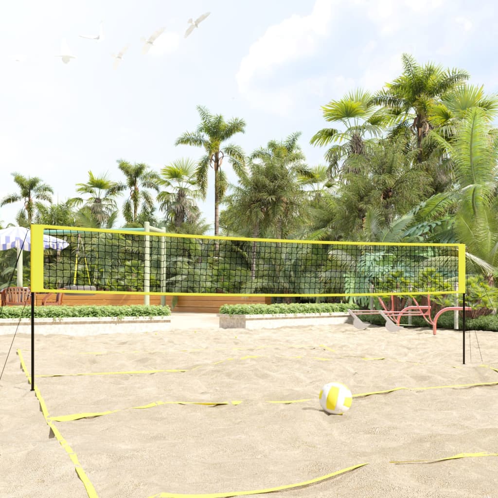 Volleyball Net Yellow and Black 823x244 cm PE Fabric - Merkel Designers