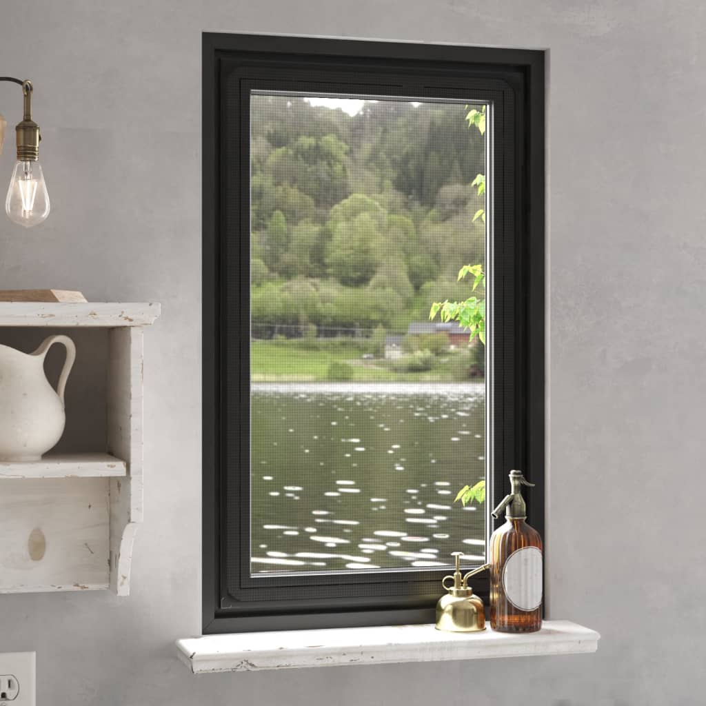 Magnetic Insect Screen for Windows Anthracite 80x140cm - Casper Homes