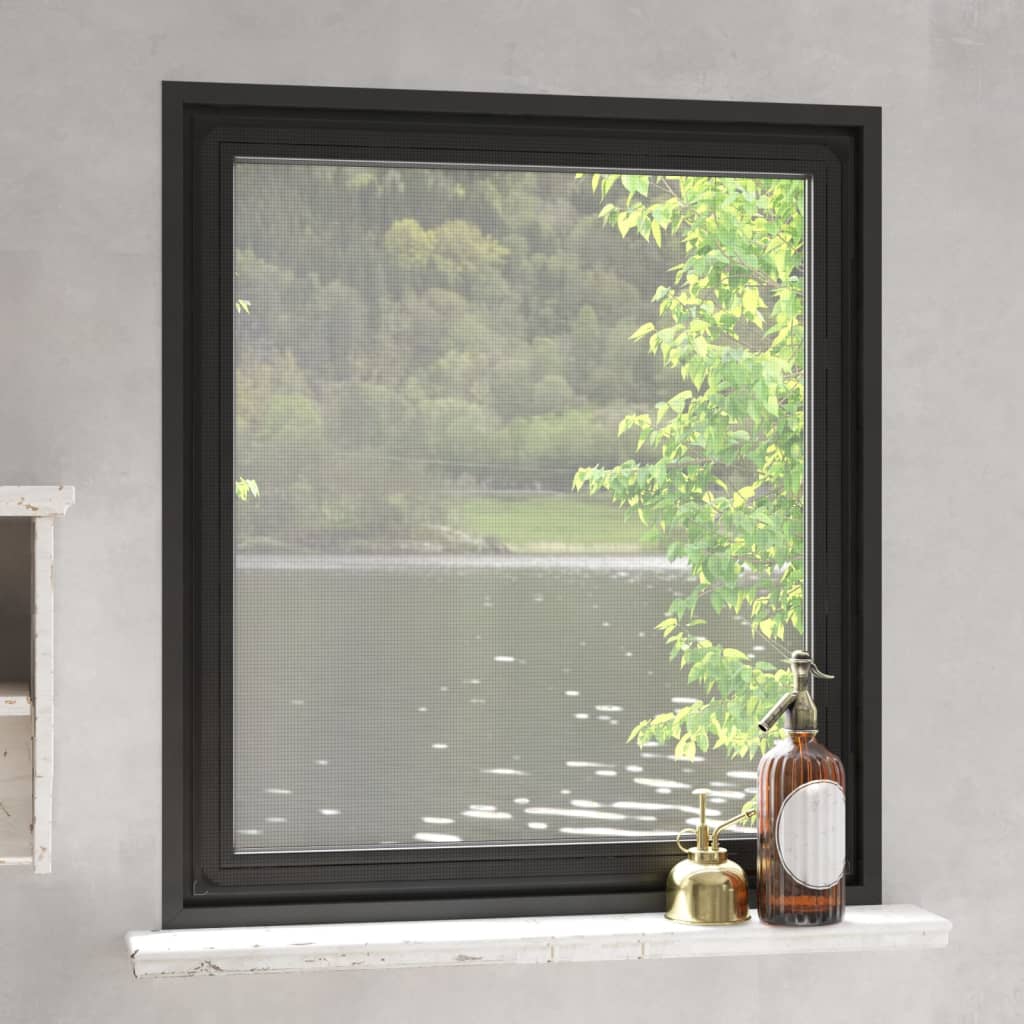 Magnetic Insect Screen for Windows Anthracite 130x150cm - Direct Imports
