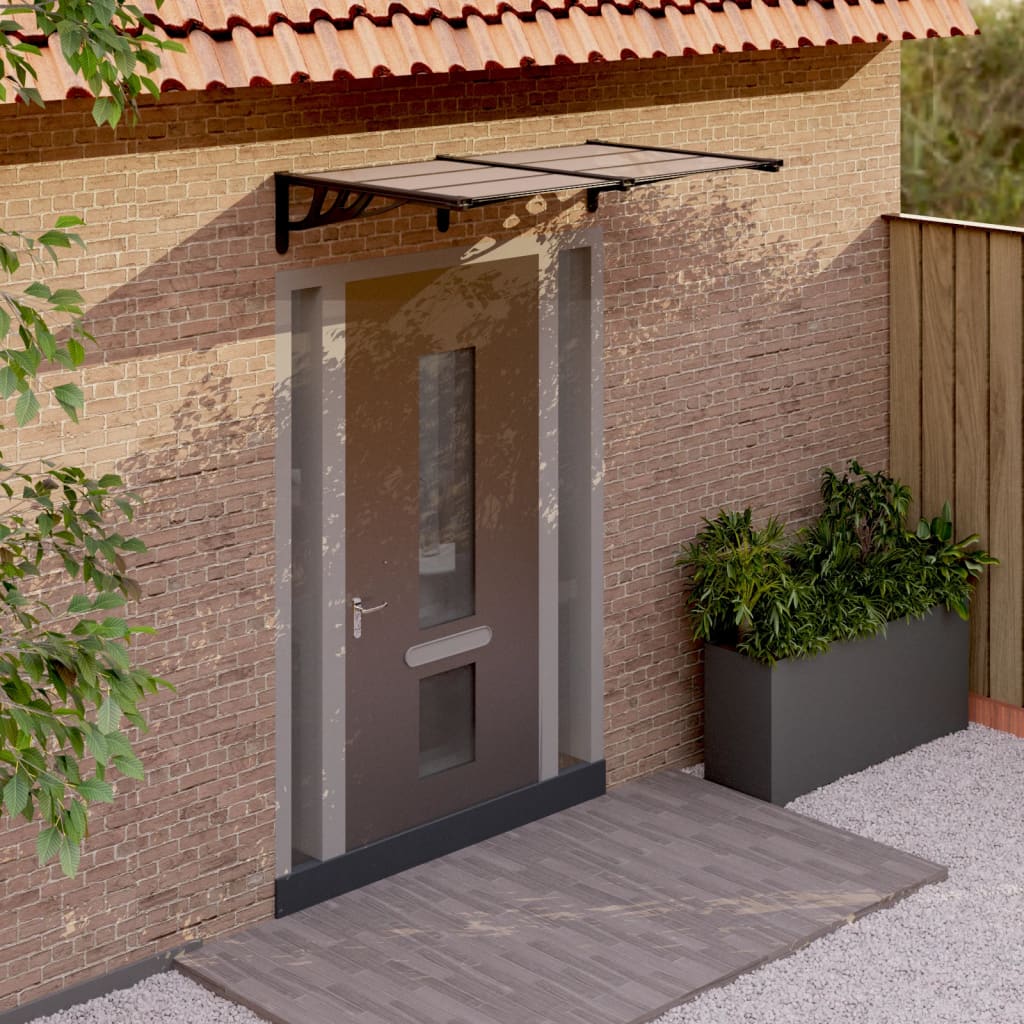 Door Canopy Black 152.5x90 cm Polycarbonate - Tyrell & Tyrell