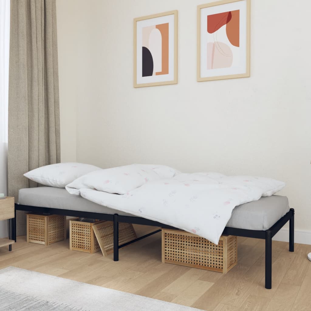 Metal Bed Frame Black 80x200 cm - Brittle & Co