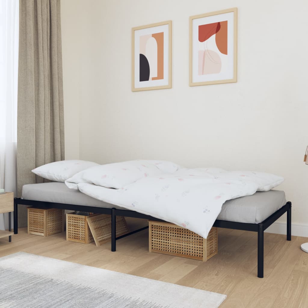 Metal Bed Frame Black 90x200 cm - Casper Homes