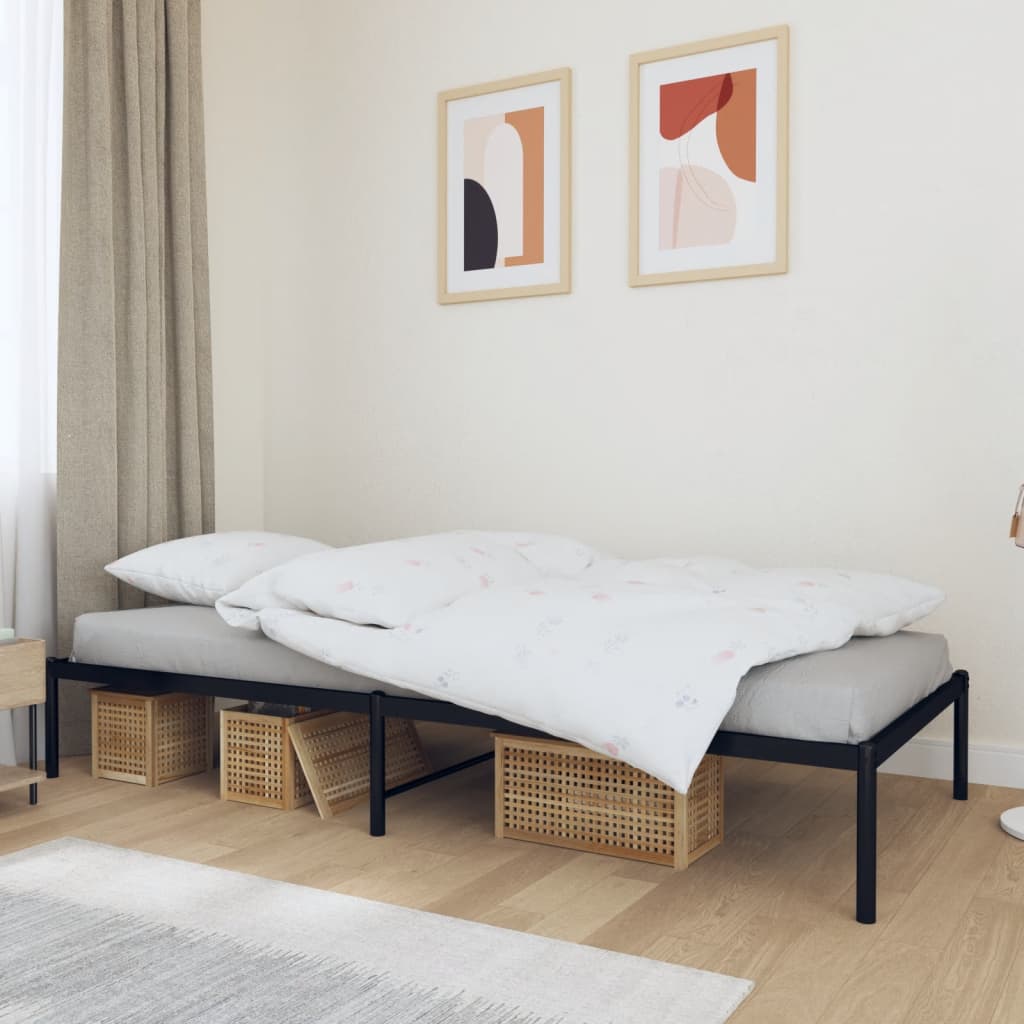 Metal Bed Frame Black 100x190 cm - Tyrell & Tyrell