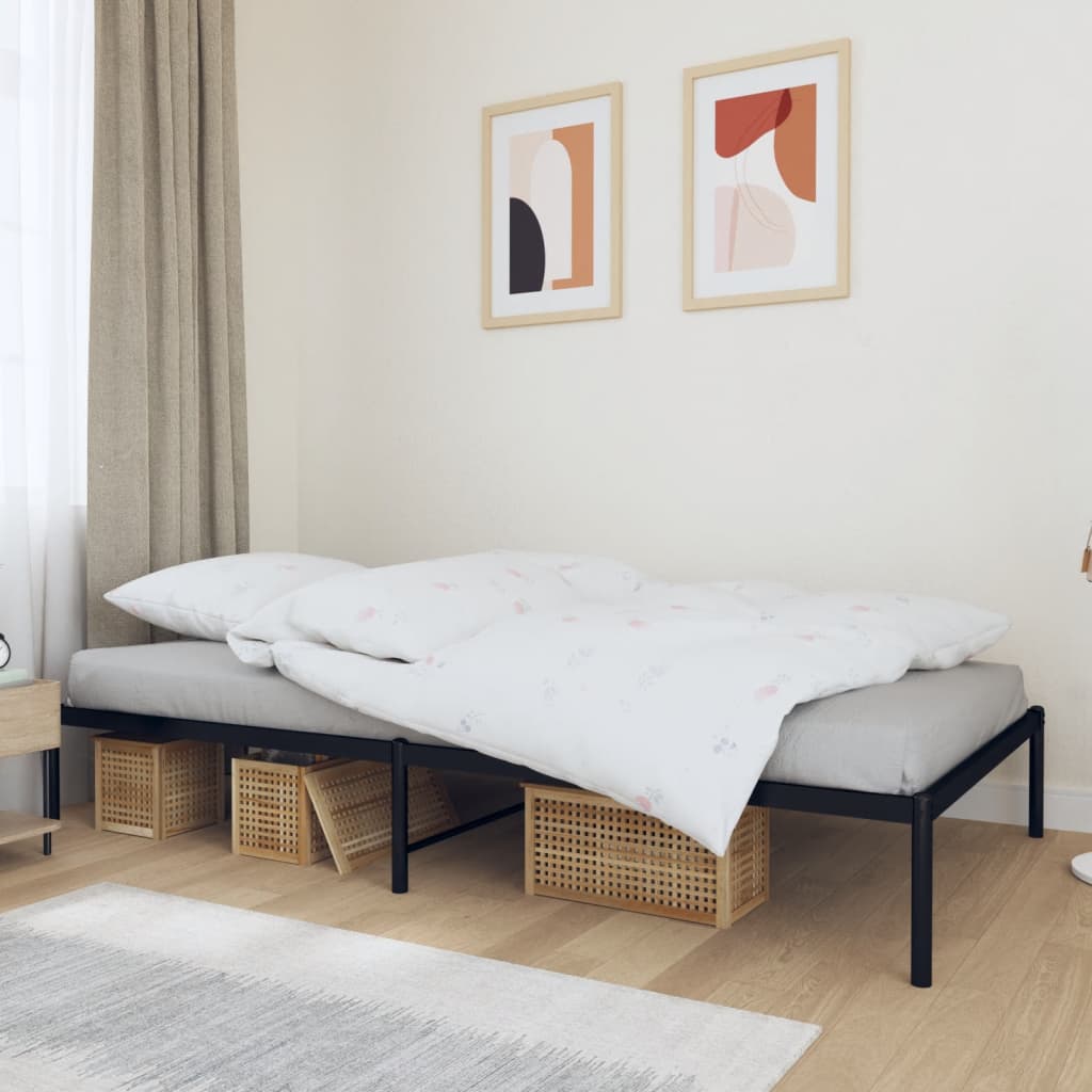 Metal Bed Frame Black 100x200 cm - Sid & Sam