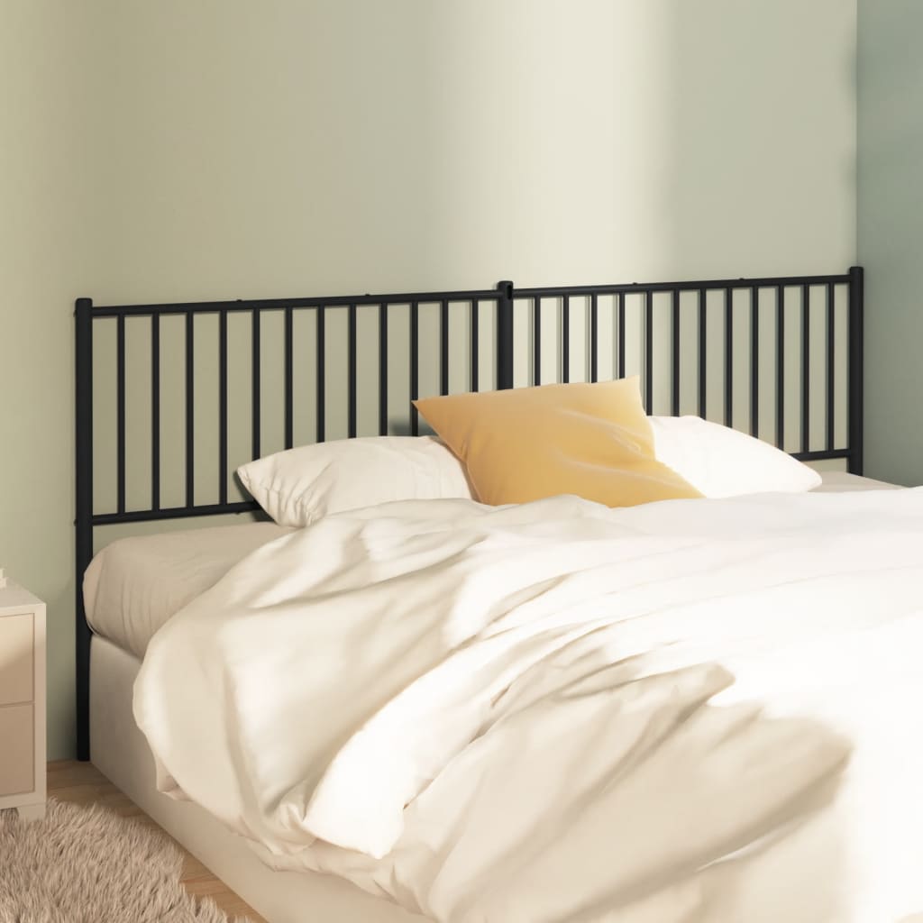 Metal Headboard Black 200cm - Casper Homes