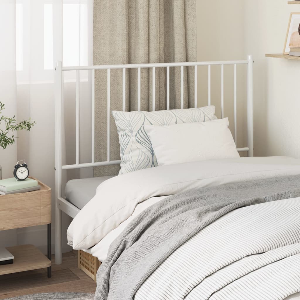 Metal Headboard White 100cm - Direct Imports