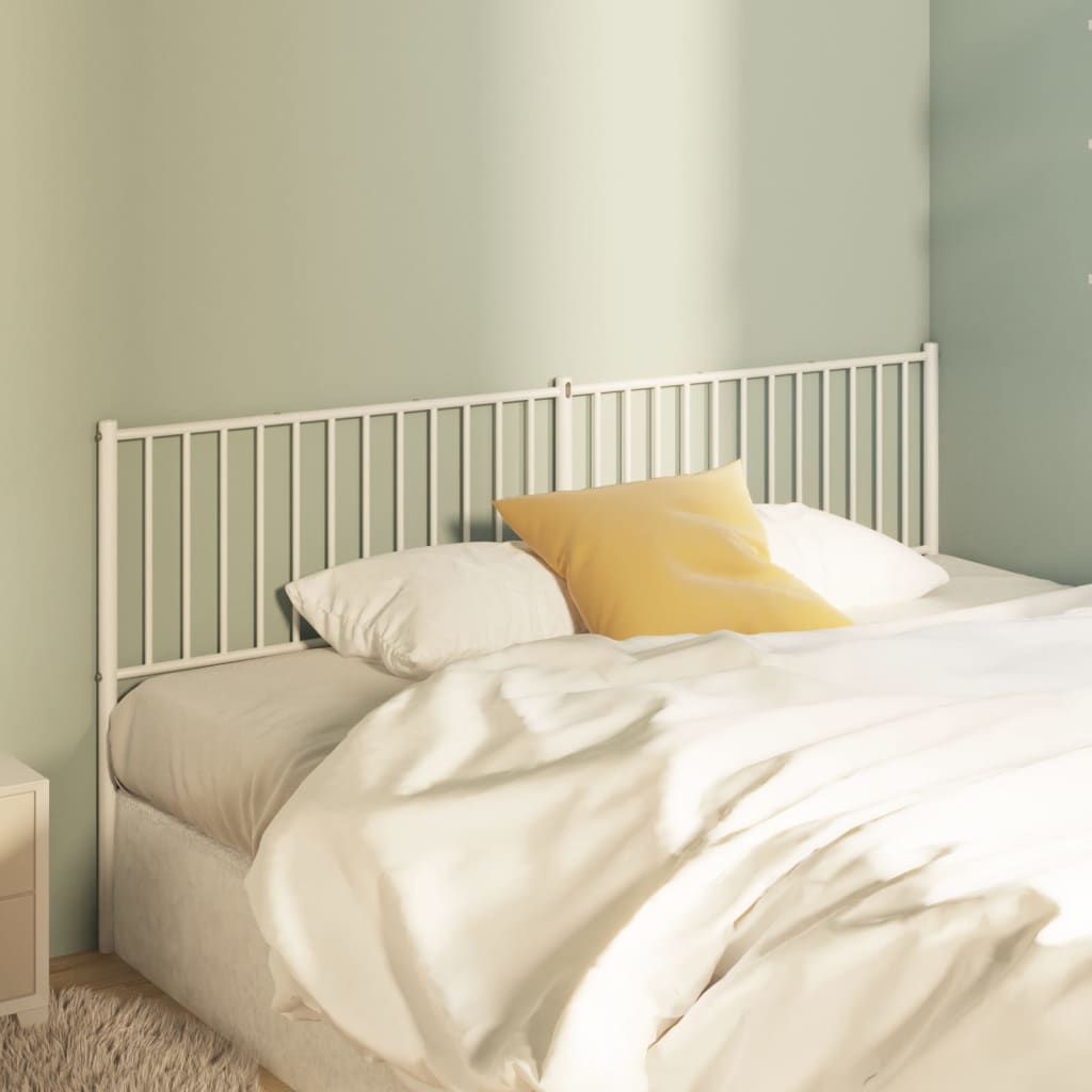 Metal Headboard White 193cm - Casper Homes