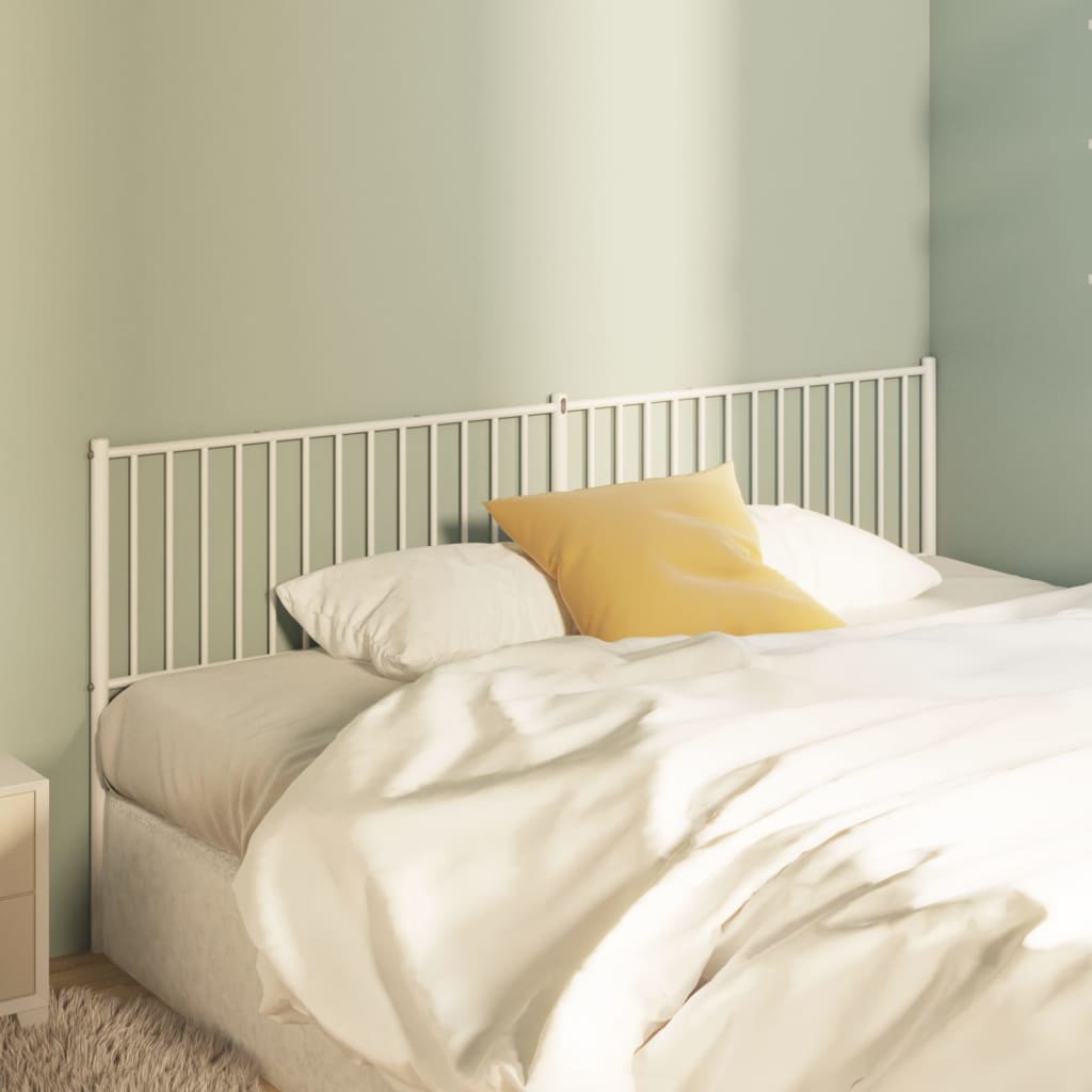 Metal Headboard White 200cm - Millennium Furniture