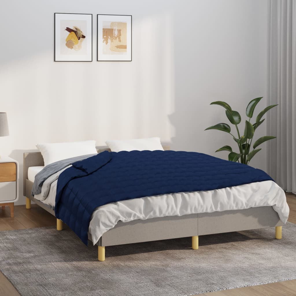 Weighted Blanket Blue 140x200 cm Single 6 kg Fabric - Casper Homes
