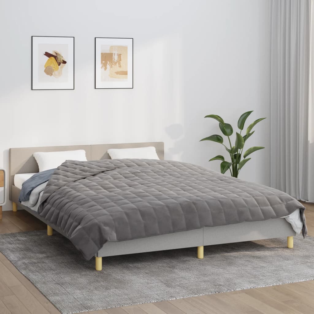 Weighted Blanket Grey 220x240 cm King 11 kg Fabric - R and M Furniture