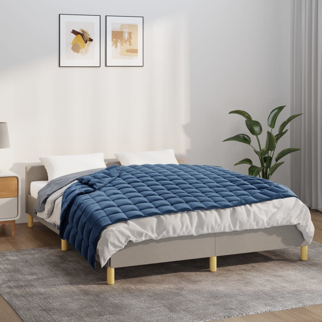 Weighted Blanket Blue 137x200 cm Single 6 kg Fabric - Casper Homes