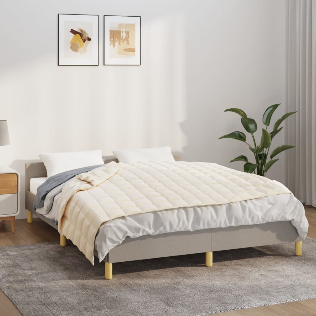 Weighted Blanket Light Cream 152x203 cm 11 kg Fabric - Decor Base