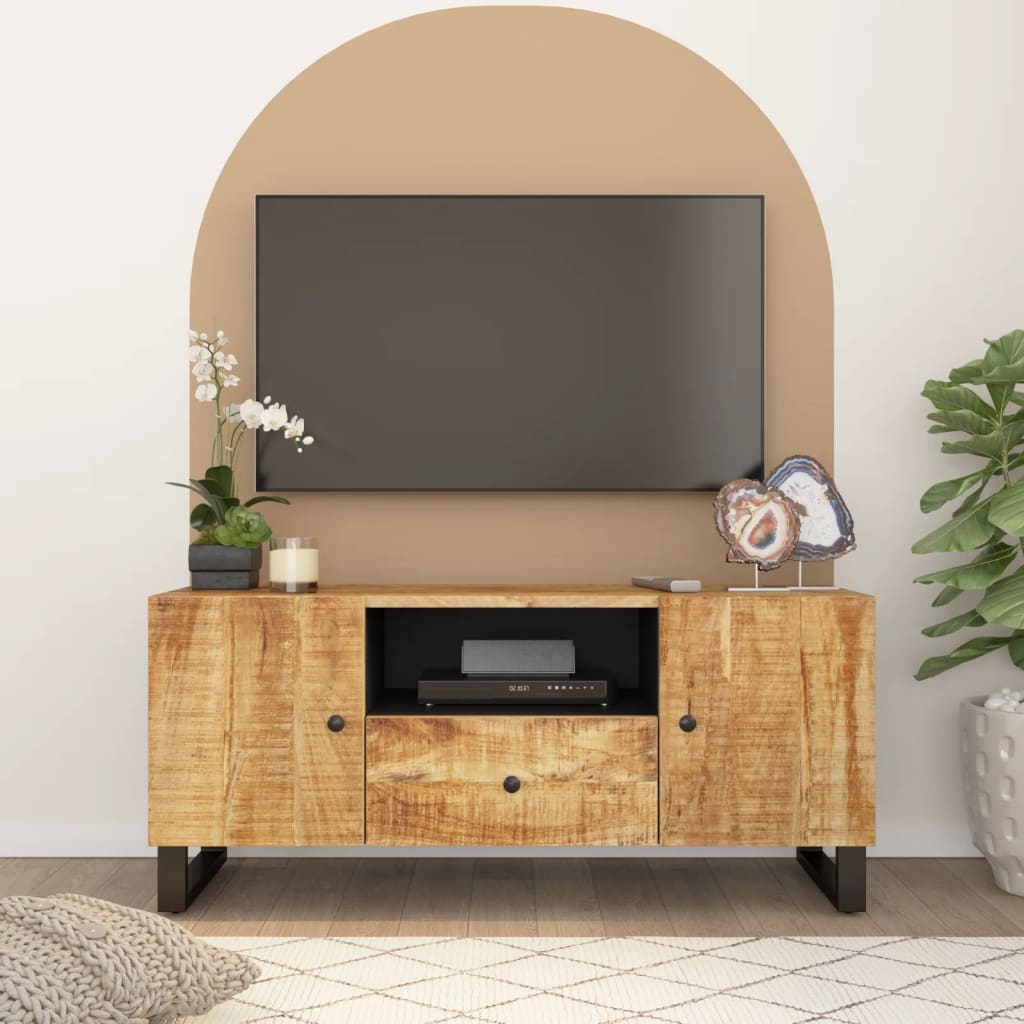 TV Cabinet 105x33.5x46 cm Solid Wood Mango&Engineered Wood - Decor Base