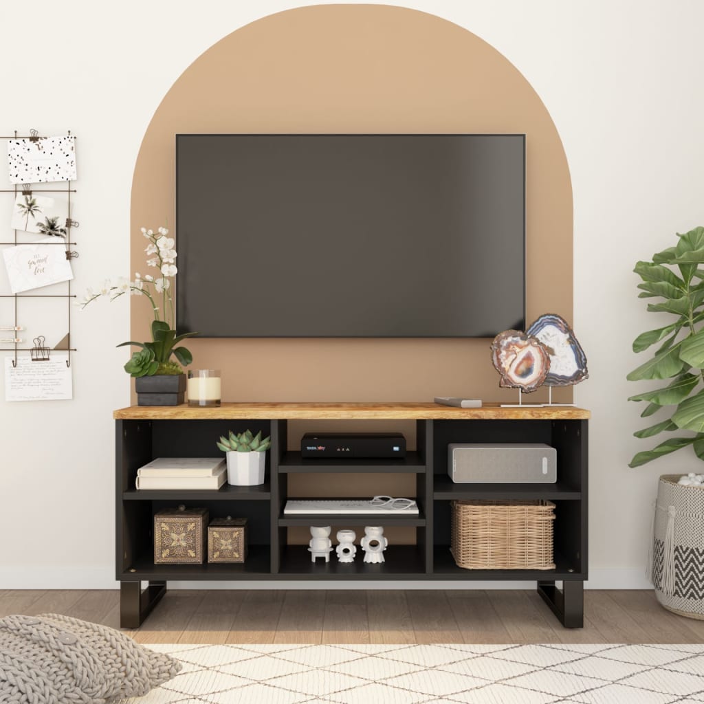 TV Cabinet 100x33x46 cm Solid Wood Mango&Engineered Wood - Millennium Furniture