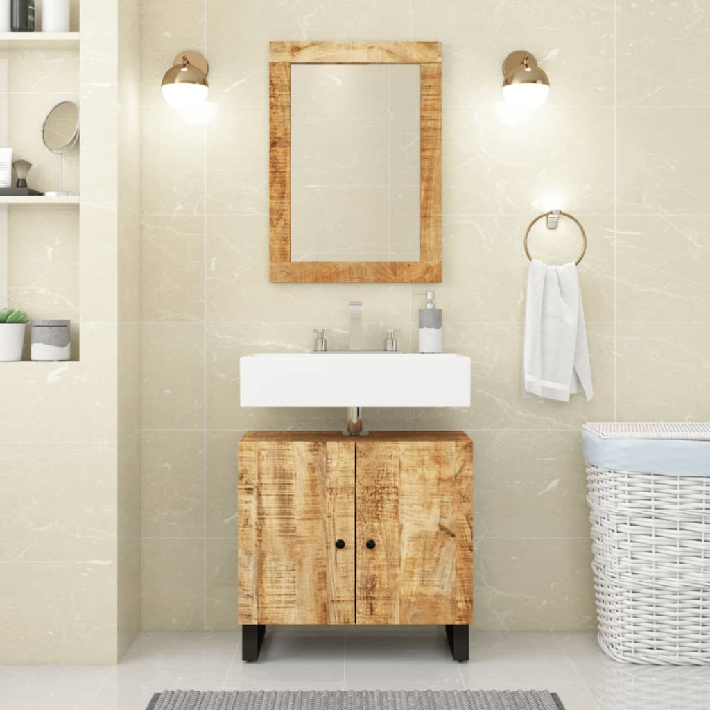Sink Cabinet 62x33x58 cm Solid Wood Mango and Engineered Wood - Sid & Sam