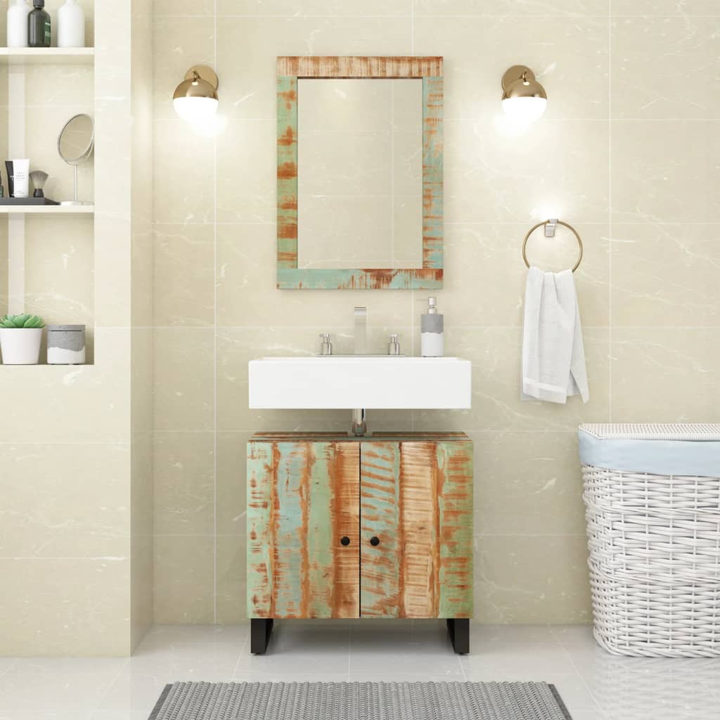 Sink Cabinet 62x33x58 cm Solid Wood Reclaimed and Engineered Wood - Tyrell & Tyrell