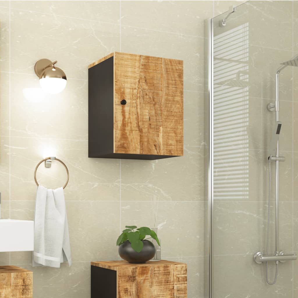 Bathroom Wall Cabinet 38x33x48 cm Solid Wood Mango - Casper Homes