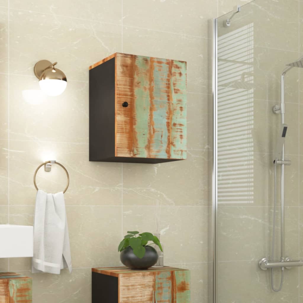 Bathroom Wall Cabinet 38x33x48 cm Solid Wood Reclaimed - Casper Homes