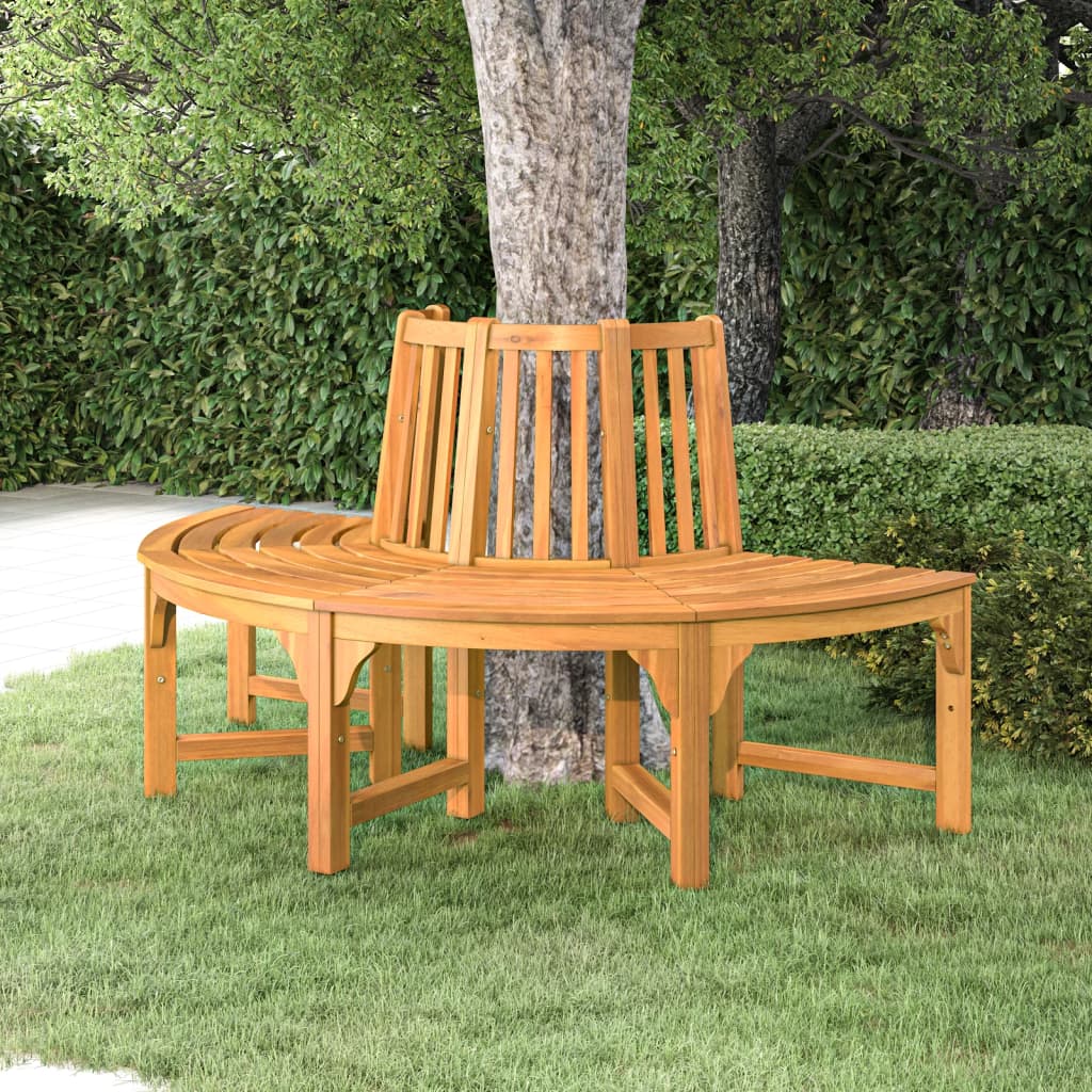 Half Round Tree Bench Ã ̃160 cm Solid Wood Eucalyptus - Merlin Deals
