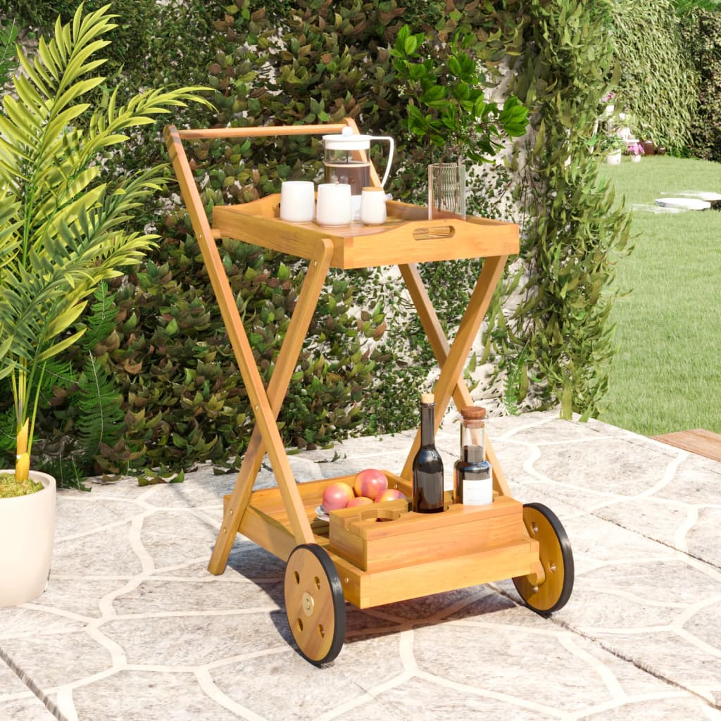 Tea Trolley 54x87x90 cm Solid Wood Acacia - Millennium Furniture