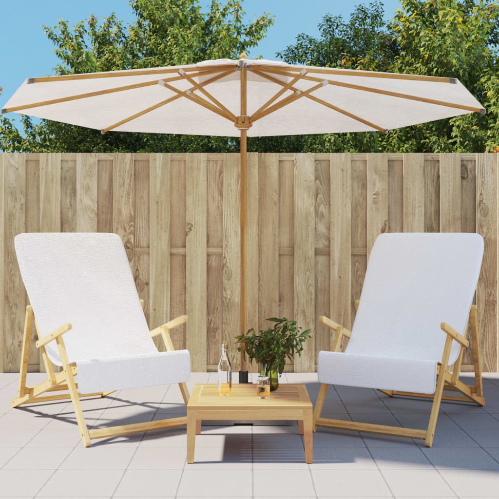 Beach Towels 2 pcs White 60x135 cm Fabric 400 GSM - Design Hut