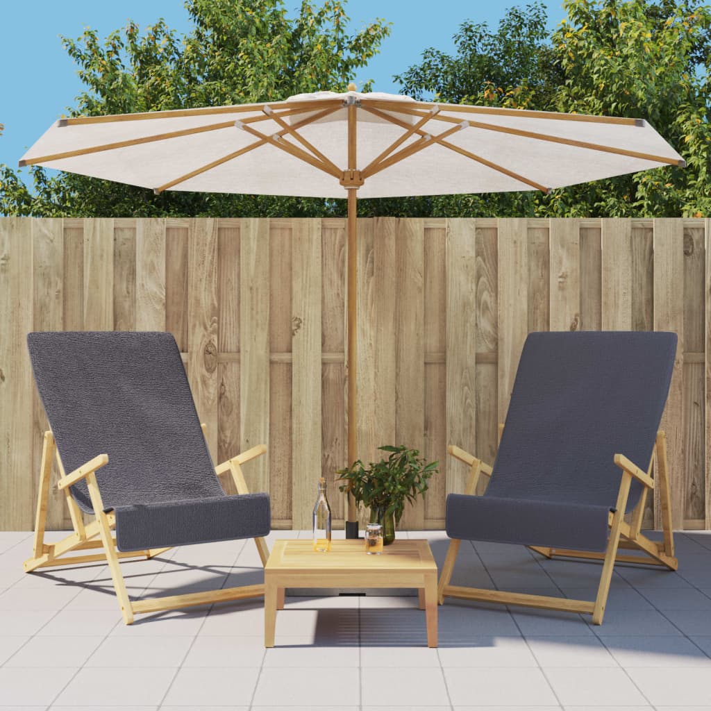 Beach Towels 2 pcs Anthracite 60x135 cm Fabric 400 GSM - Decor Base