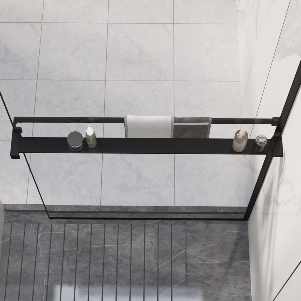 Shower Shelf for Walk-in Shower Wall Black 90 cm Aluminium - Style and Chic