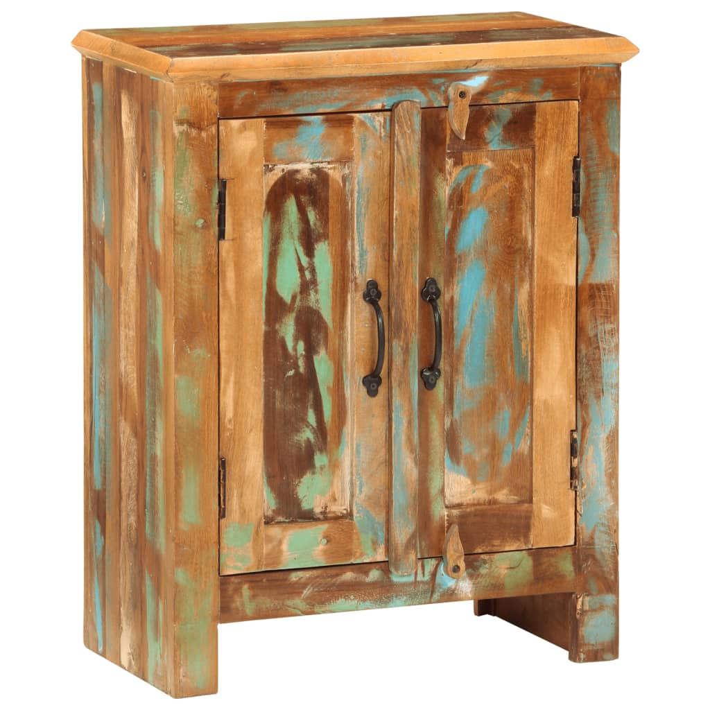 Sideboard with 2 Doors 55x30x70 cm Solid Wood Reclaimed - Decor Base