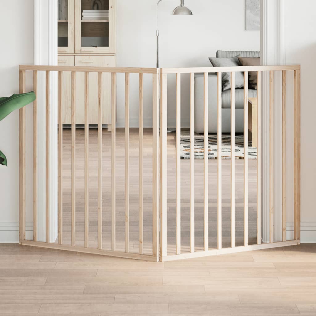 Dog Gate Foldable 2 Panels 160 cm Poplar Wood - Sid & Sam
