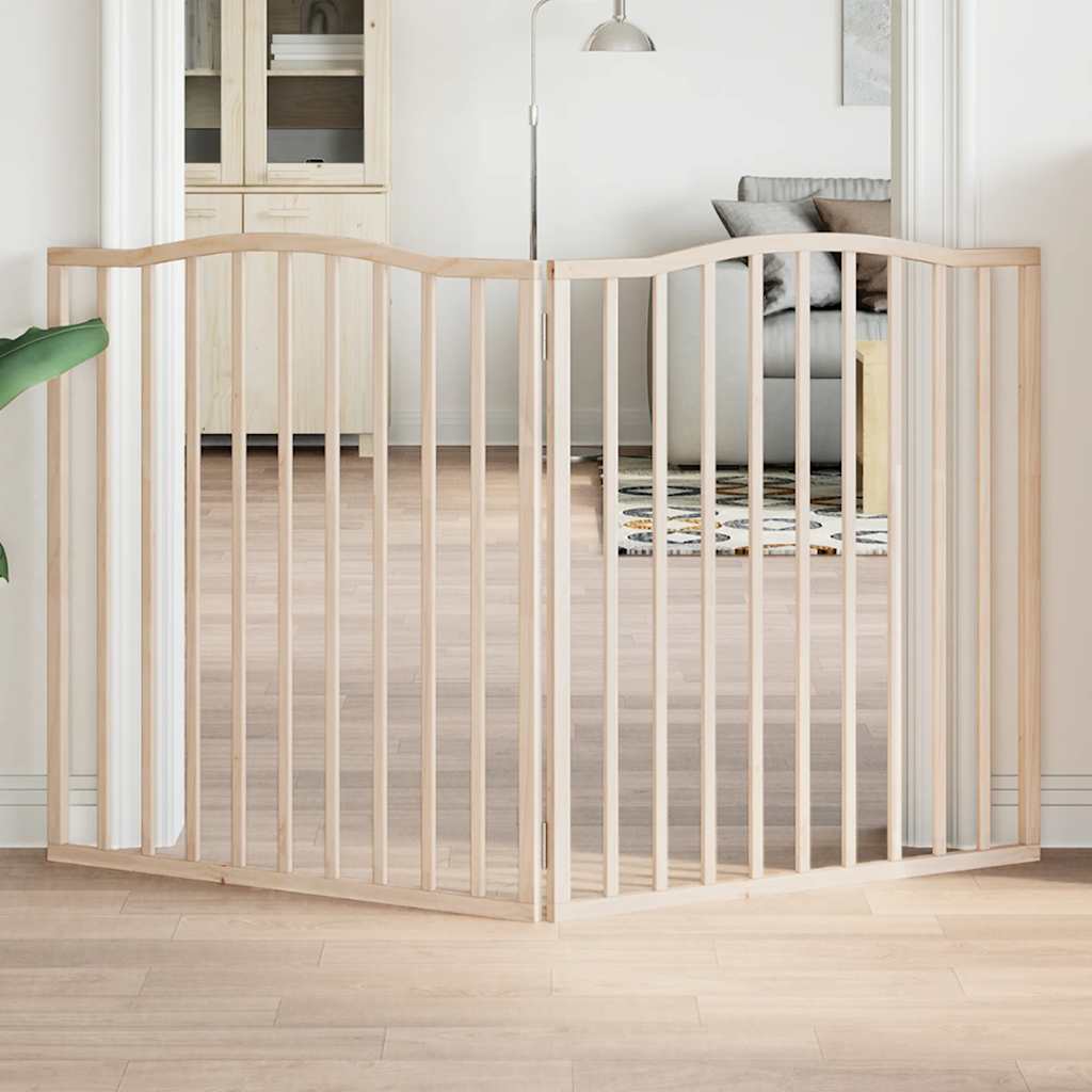 Dog Gate Foldable 2 Panels 160 cm Poplar Wood - Style and Chic