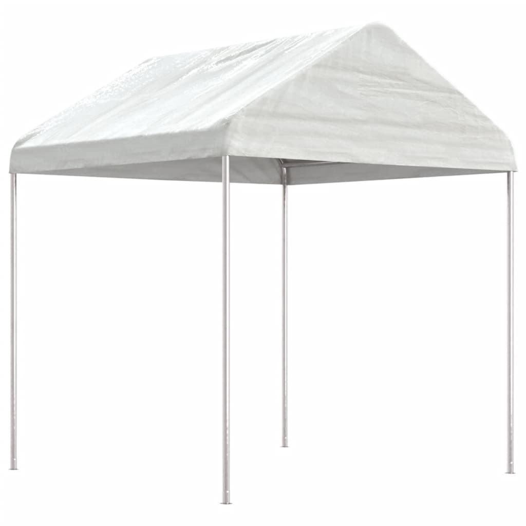 Gazebo with Roof White 2.28x2.23x2.69 m Polyethylene - Unbeatable Bargains