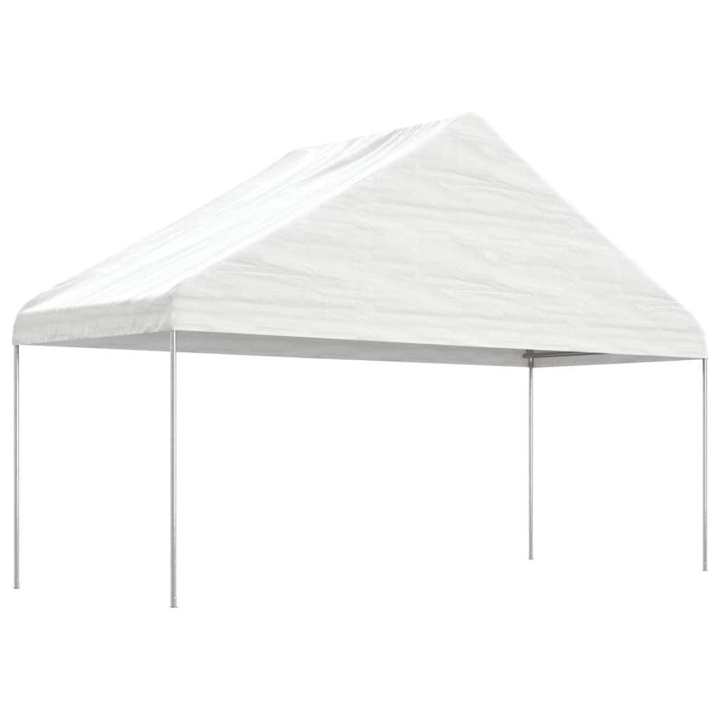 Gazebo with Roof White 5.88x2.23x3.75 m Polyethylene - Sid & Sam