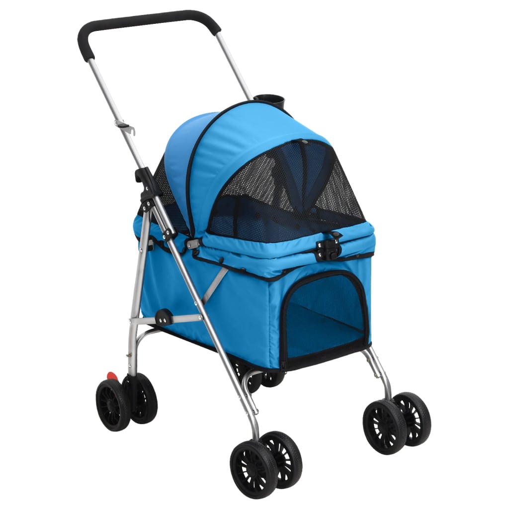 Folding Dog Stroller Blue 76x50x100 cm Oxford Fabric - Sid & Sam