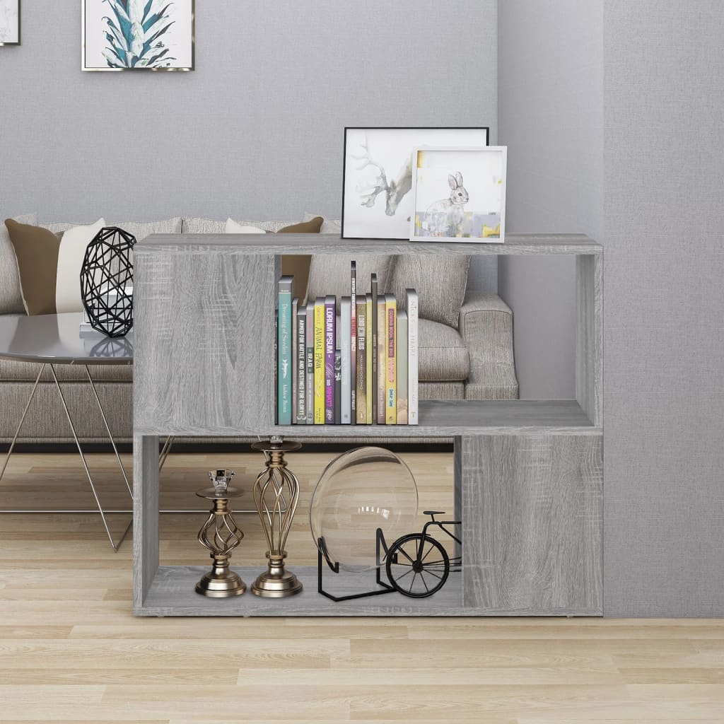 Book Cabinet/Room Divider Grey Sonoma 80x24x63 cm - Merkel Designers