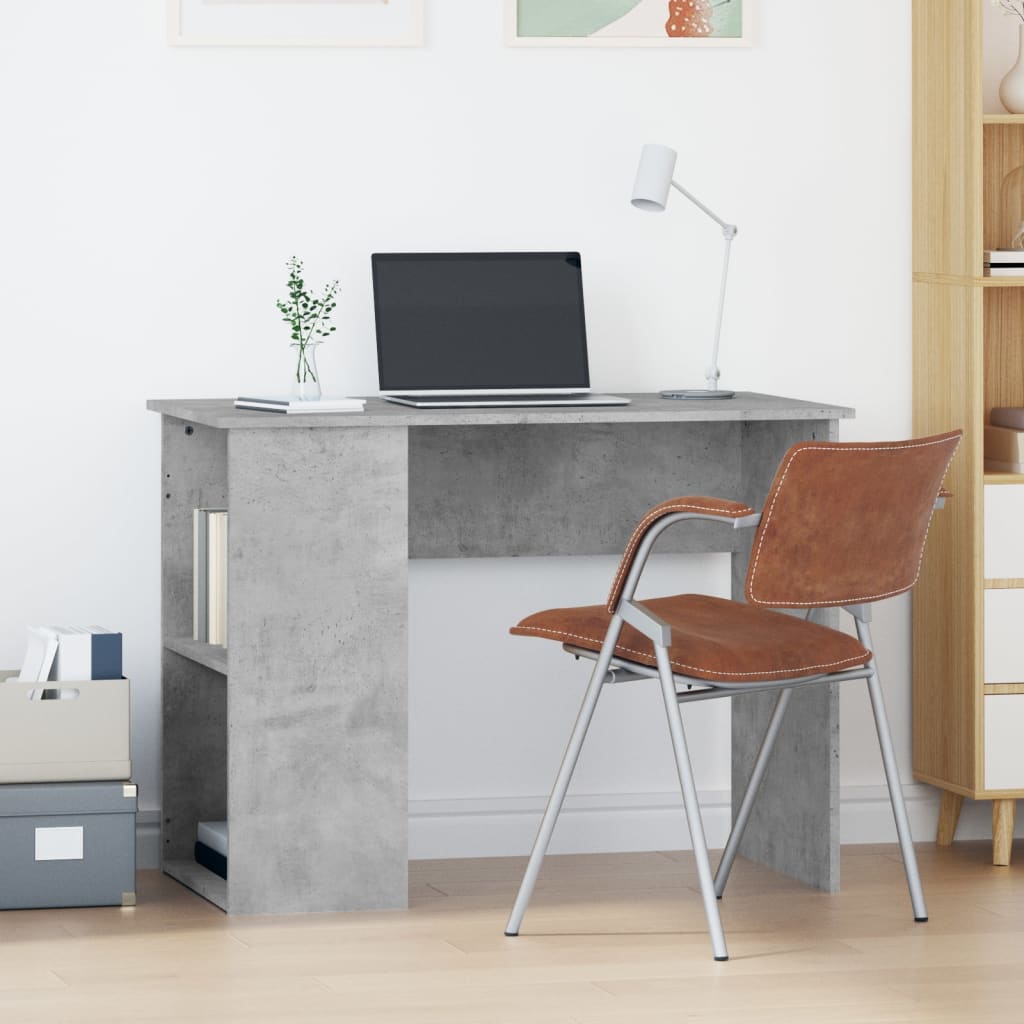 Desk Concrete Grey 100x55x75 Engineered Wood - All Things Good