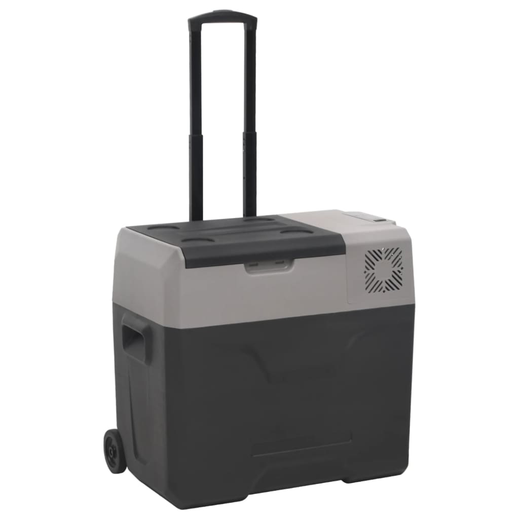Cool Box with Wheel and Handle Black&Grey 40 L Polypropylene - R and M Furniture