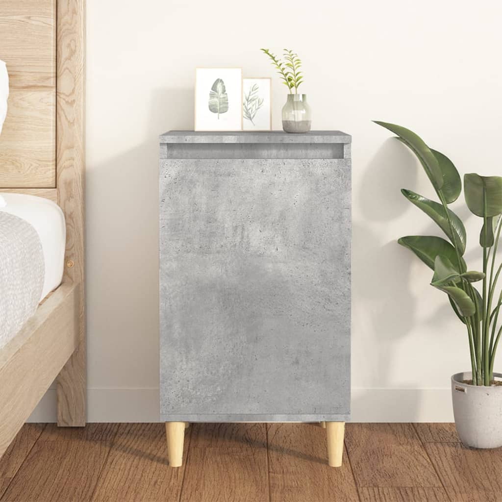 Bedside Cabinet - Concrete Grey Engineered Wood - Millennium Furniture