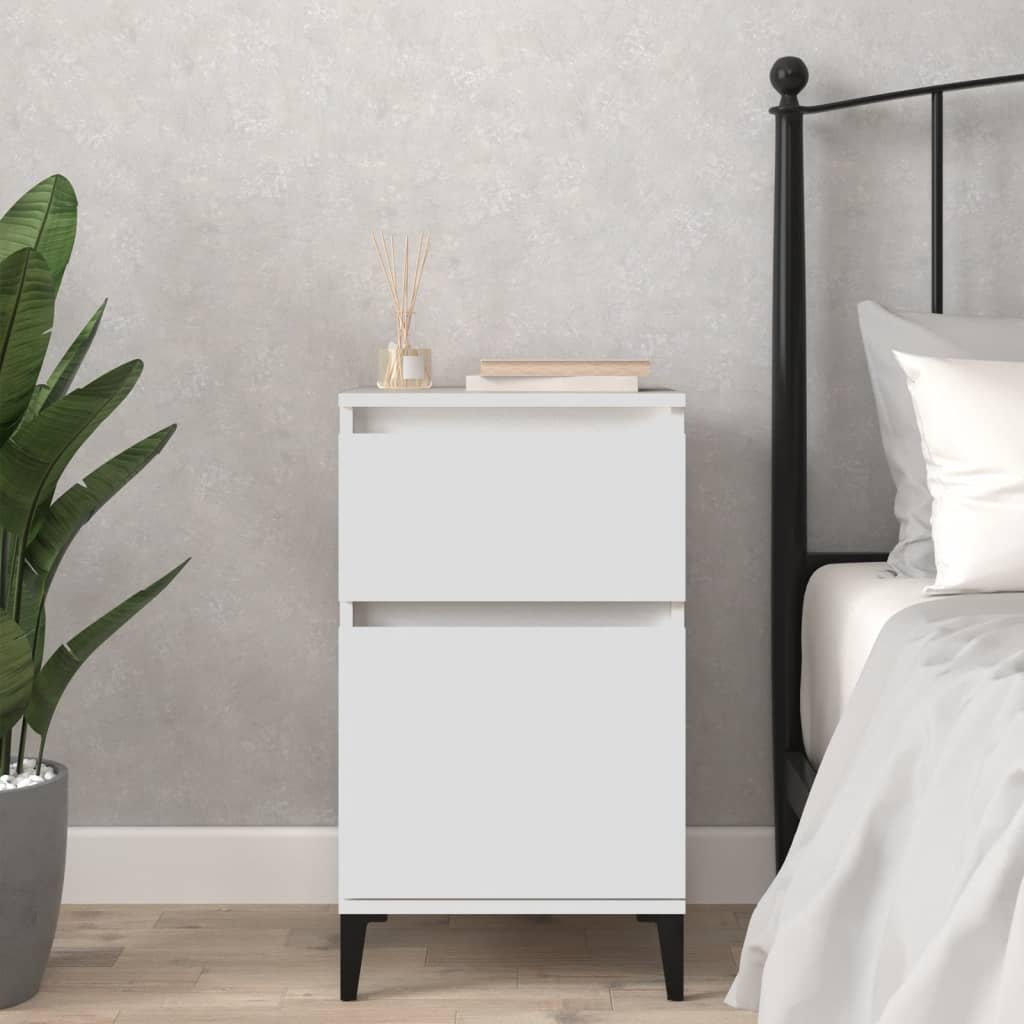 Bedside Table - MONROE Sid Nightstand White 40cm - Merkel Designers
