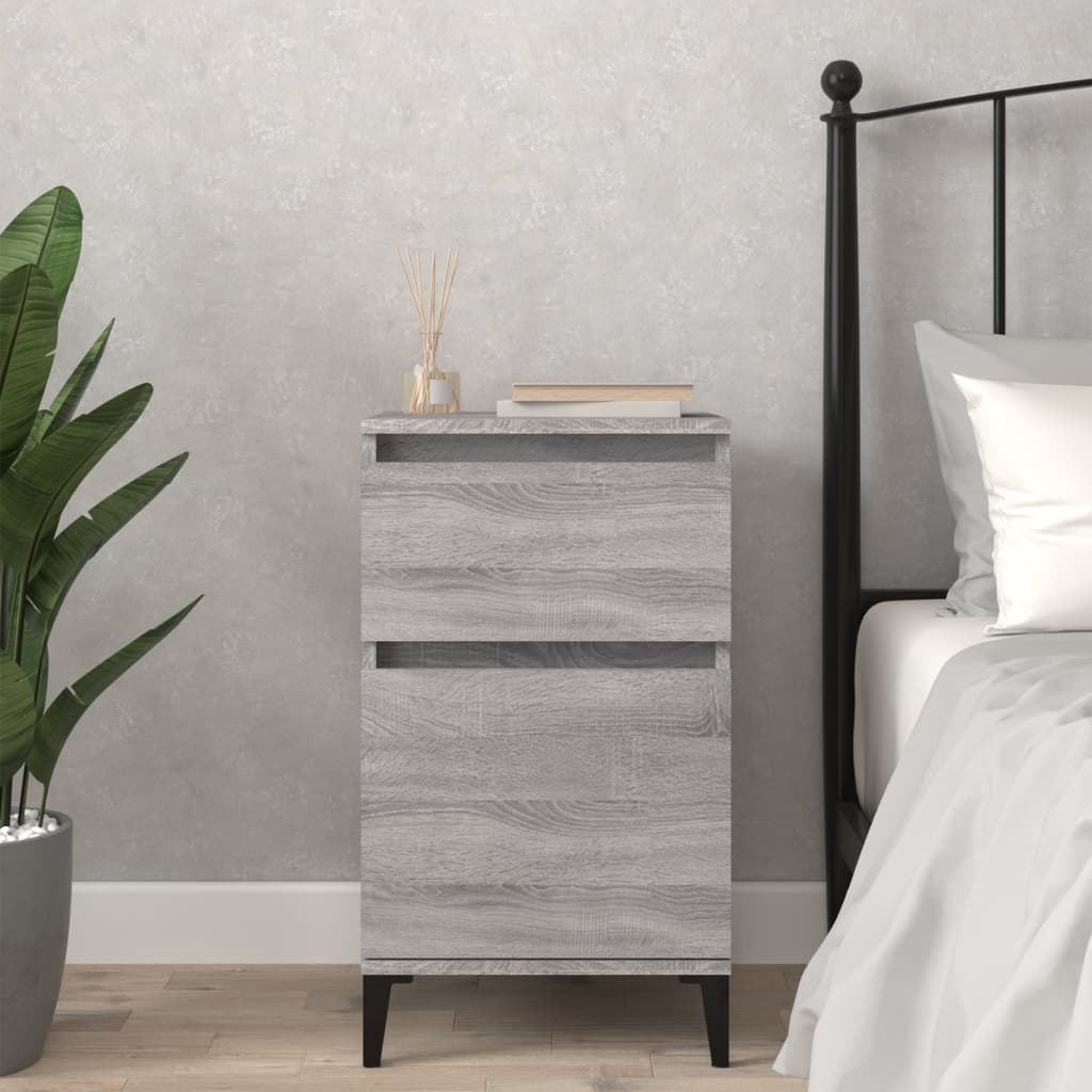 Bedside Table - MONROE Dex Nightstand Grey Sonoma 40cm - Sid & Sam