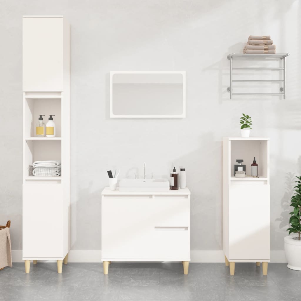 Bathroom Cabinet White 65x33x60 cm Engineered Wood - Style and Chic