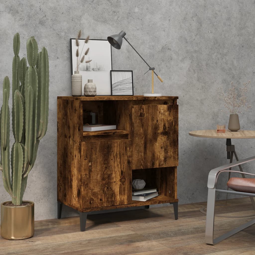Sideboard Smoked Oak 60x35x70 cm Engineered Wood - Unbeatable Bargains
