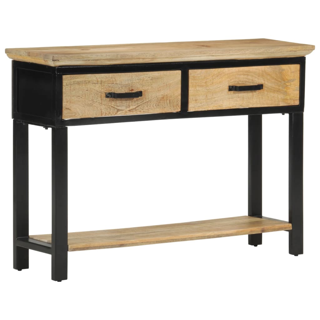 Console Table 110x30x75 cm Solid Rough Wood Mango - Brittle & Co