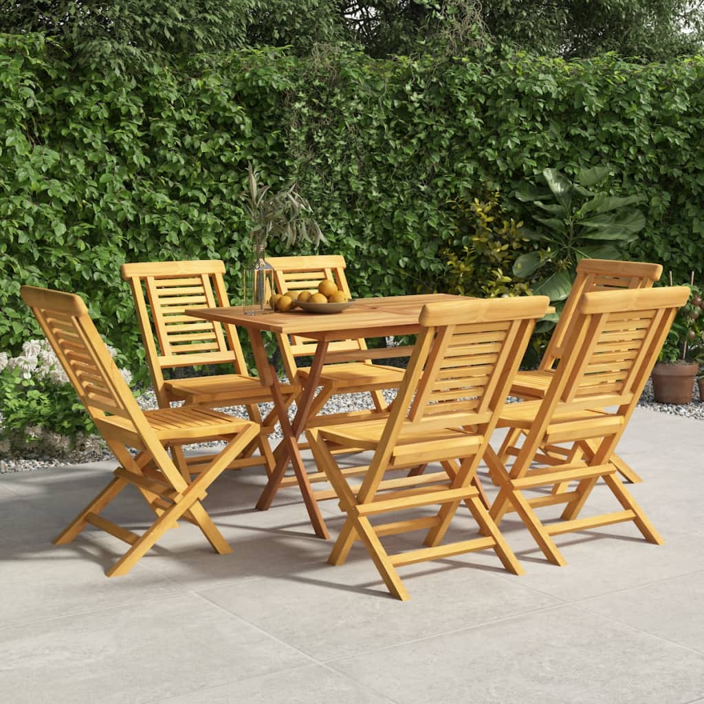 Folding Garden Chairs 6 pcs 47x63x90 cm Solid Wood Teak - Brittle & Co
